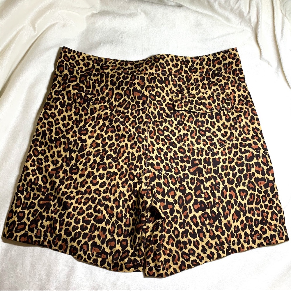 Kortni Jeane Cheetah Swim Trunks 34 - Picture 2 of 3